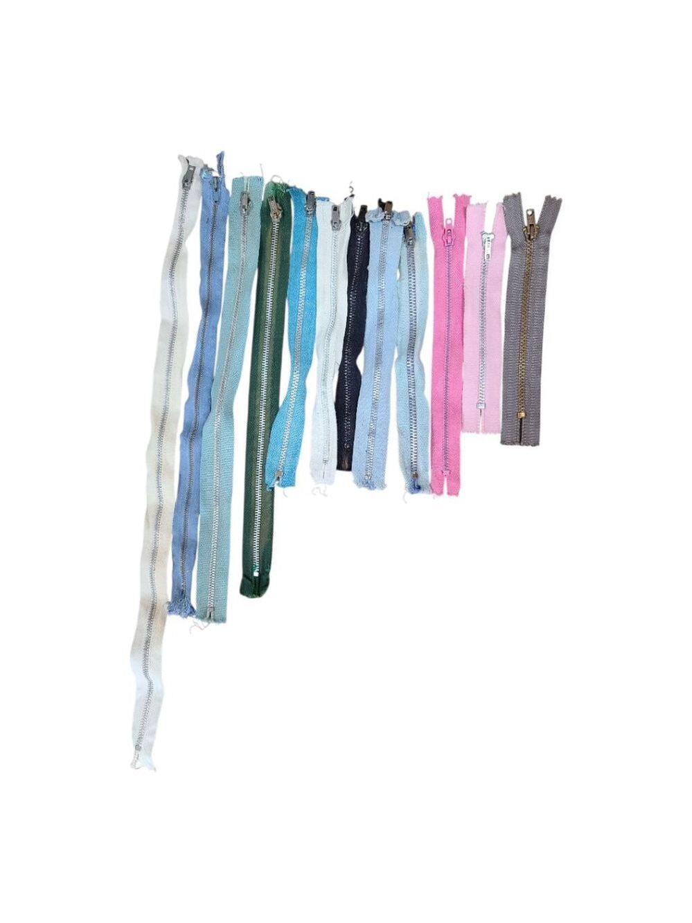 Multi-Color Vintage Zippers Set 12 Pcs